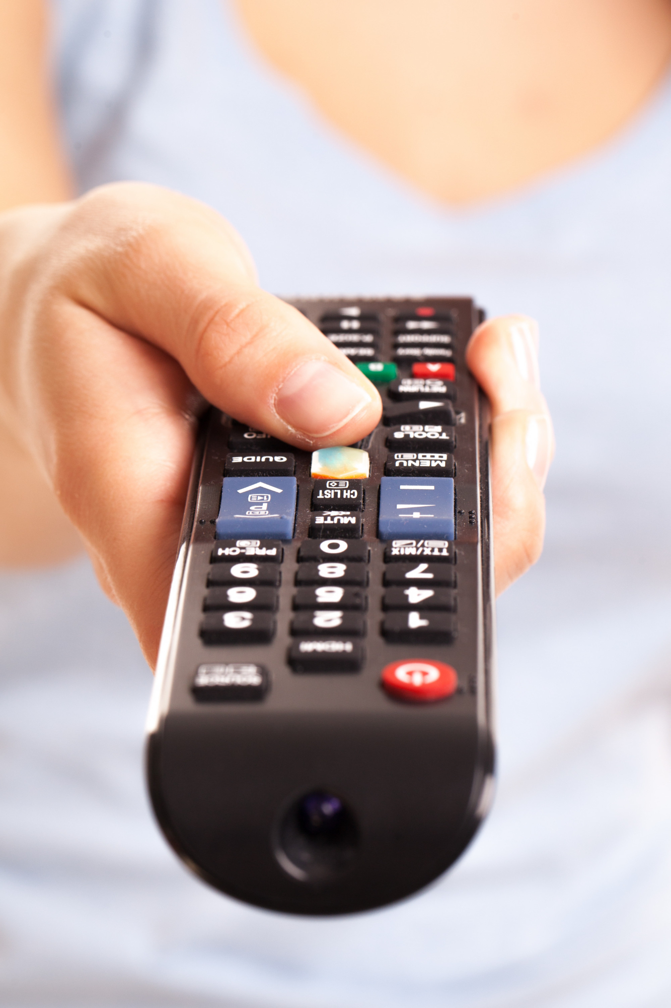 tv-console-woman-s-hand